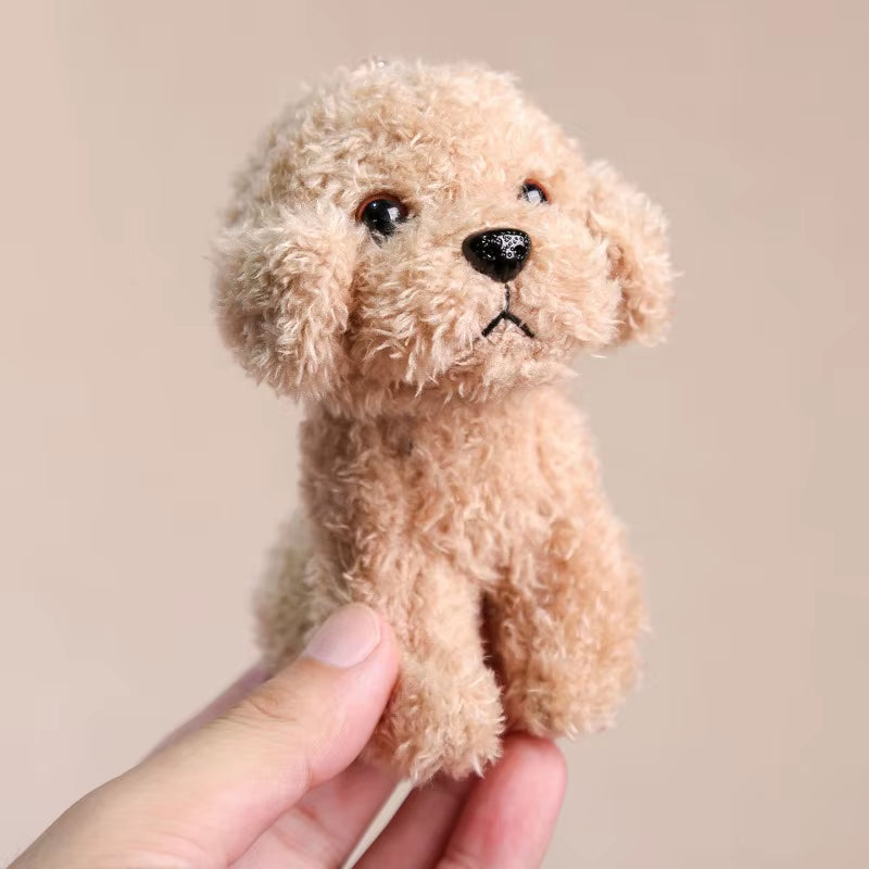 12CM Cartoon Teddy Plush Keychain Plushie Animal Dog Pendant Lovely Backpack Key Ring Kawaii Puppy Doll Car Decor Christmas Gift